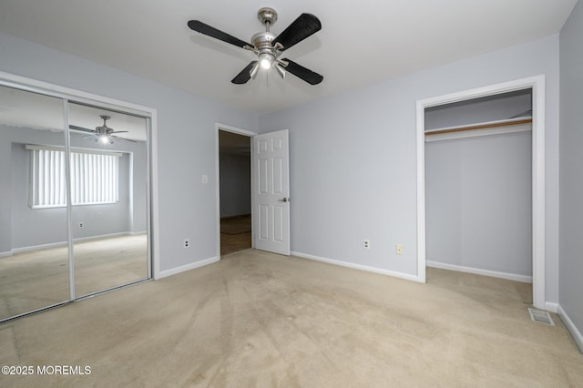 270 Main St Unit 6, Keansburg, NJ 07734 - unfurnished bedroom featuring light carpet, baseboards, and ceiling fan