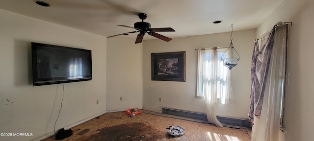 399 Willow Ave, Long Branch, NJ 07740 - spare room featuring ceiling fan