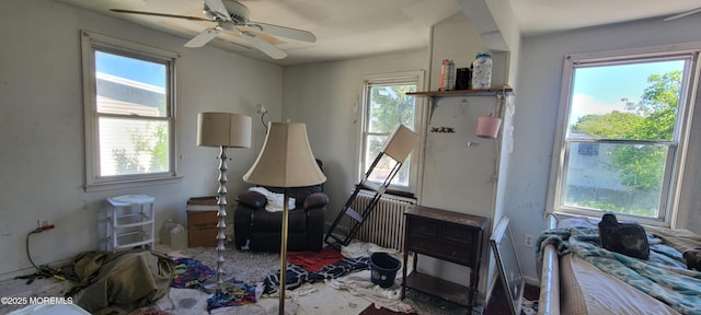 399 Willow Ave, Long Branch, NJ 07740 - bedroom with multiple windows and a ceiling fan