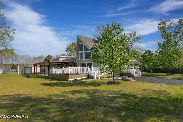 328 E Pleasant Grove Rd, Jackson, NJ 08527 - rear view of house featuring a wooden deck