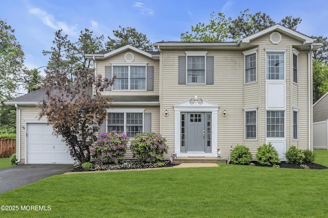 2124 3rd Ave, Toms River, NJ 08757 - view of front facade featuring a front lawn, driveway, and an attached garage