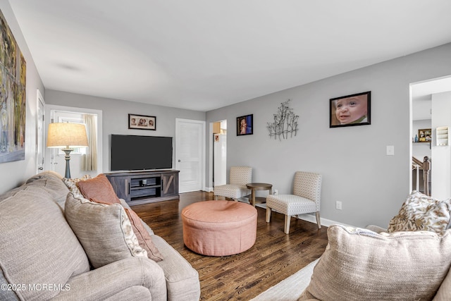 2124 3rd Ave, Toms River, NJ 08757 - living room with wood finished floors and baseboards