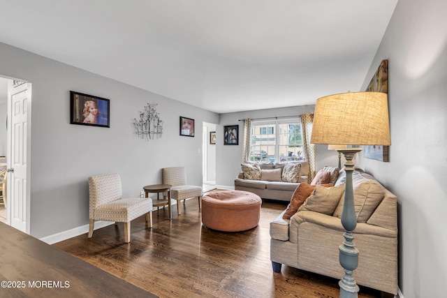 2124 3rd Ave, Toms River, NJ 08757 - living area featuring dark wood-type flooring and baseboards