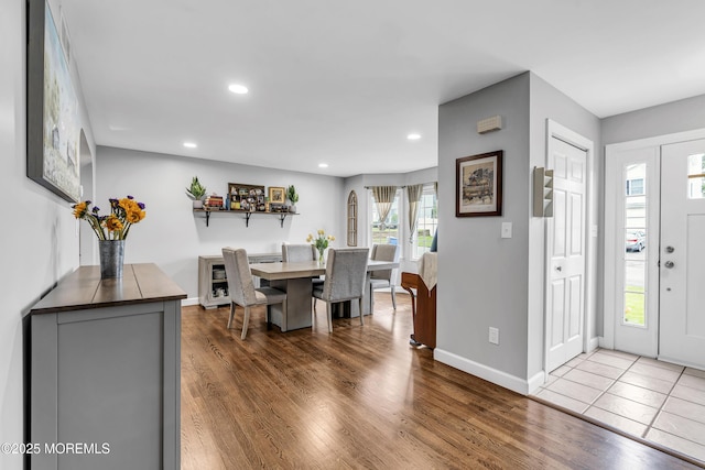2124 3rd Ave, Toms River, NJ 08757 - entrance foyer with wood finished floors, baseboards, and recessed lighting