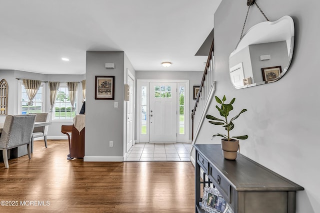2124 3rd Ave, Toms River, NJ 08757 - entrance foyer with baseboards, wood finished floors, and recessed lighting