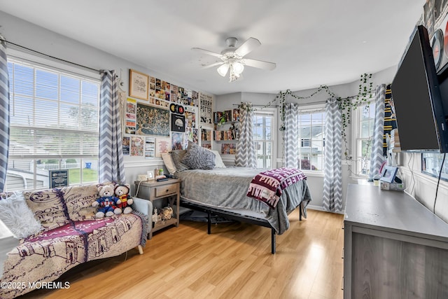 2124 3rd Ave, Toms River, NJ 08757 - bedroom featuring light wood-type flooring and ceiling fan