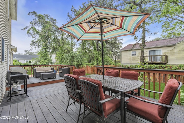 2124 3rd Ave, Toms River, NJ 08757 - wooden deck with outdoor lounge area and outdoor dining area