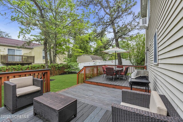 2124 3rd Ave, Toms River, NJ 08757 - wooden terrace featuring outdoor dining area