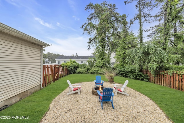 2124 3rd Ave, Toms River, NJ 08757 - view of yard with an outdoor fire pit