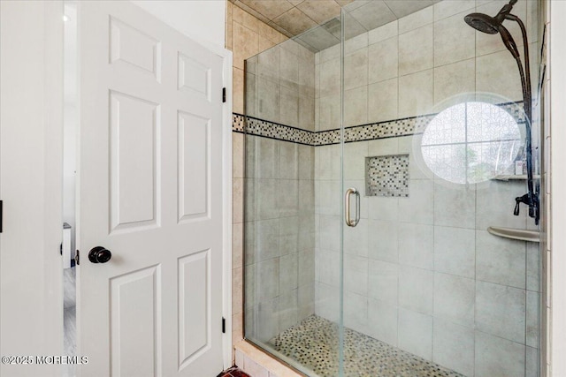 full bathroom with a stall shower