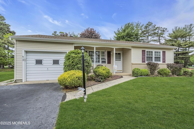 32 Bugle Ct, Toms River, NJ 08757 - single story home with a garage, a front yard, and asphalt driveway