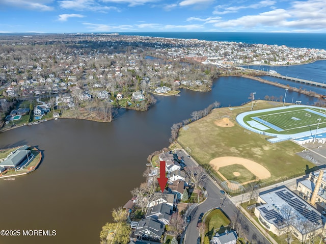 3 Sunset Dr, Asbury Park, NJ 07712 - aerial view of property and surrounding area with a large body of water