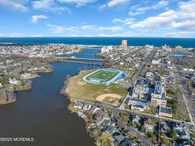 3 Sunset Dr, Asbury Park, NJ 07712 - aerial view of property and surrounding area featuring a large body of water