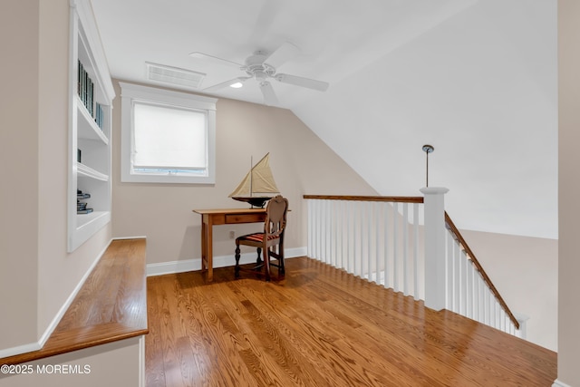 3 Sunset Dr, Asbury Park, NJ 07712 - bonus room featuring a ceiling fan, wood finished floors, and lofted ceiling