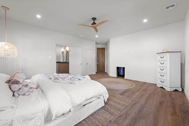 1 Preakness Way, Colts Neck, NJ 07722 - bedroom featuring wood finished floors, recessed lighting, ceiling fan, and baseboards