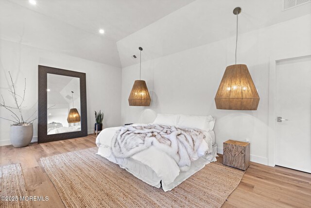 1 Preakness Way, Colts Neck, NJ 07722 - bedroom featuring wood finished floors, lofted ceiling, baseboards, and recessed lighting