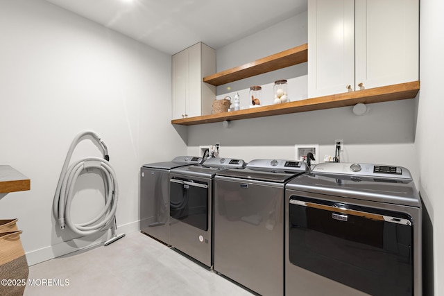 1 Preakness Way, Colts Neck, NJ 07722 - laundry room with cabinet space, washing machine and clothes dryer, and baseboards