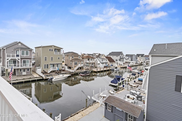 1707 Bay Blvd Unit 4, Seaside Heights, NJ 08751 - dock area featuring a water view and a residential view
