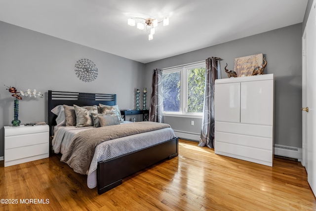 8 Eileen Ln, Marlboro, NJ 07746 - bedroom featuring a baseboard heating unit and light wood-style floors