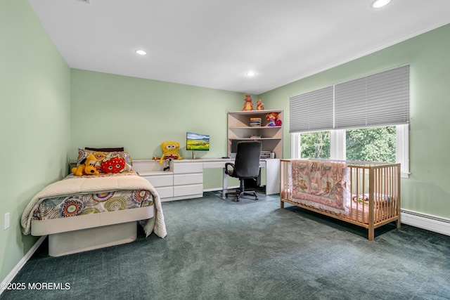 8 Eileen Ln, Marlboro, NJ 07746 - bedroom featuring carpet floors, a desk, and recessed lighting