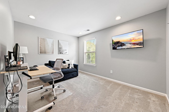 22 Imlay Ln, Farmingdale, NJ 07727 - carpeted office with baseboards and recessed lighting