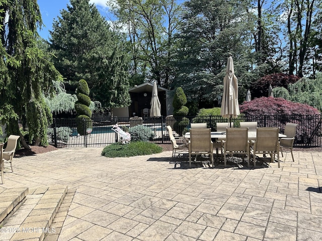 5 Stone Ln, Marlboro, NJ 07746 - view of patio featuring fence and outdoor dining space
