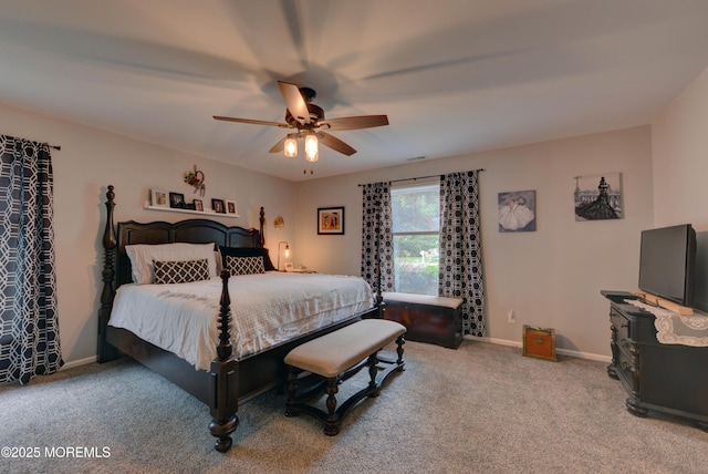 4 Capewoods Rd, North Cape May, NJ 08204 - bedroom featuring light colored carpet, baseboards, and ceiling fan
