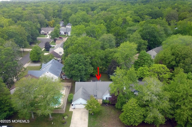 4 Capewoods Rd, North Cape May, NJ 08204 - aerial view of residential area featuring a forest