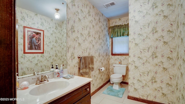 9 Toby Ter, Monroe, NJ 08831 - bathroom with vanity, toilet, tile patterned flooring, and baseboards