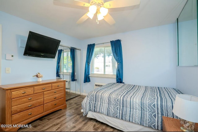 140 Hancock Ave Unit 1, Seaside Heights, NJ 08751 - bedroom featuring wood finished floors and ceiling fan