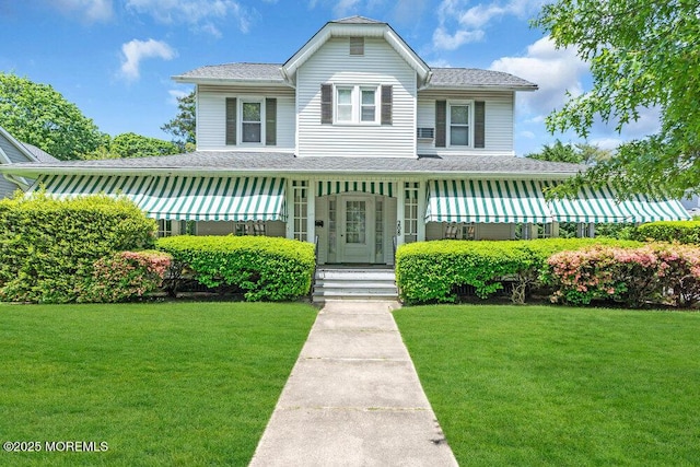 208 Ludlow Ave, Spring Lake, NJ 07762 - view of front of property with a front lawn and a shingled roof