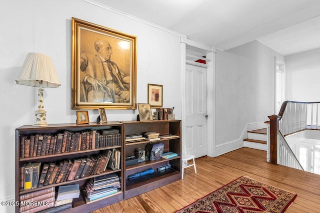 208 Ludlow Ave, Spring Lake, NJ 07762 - hallway featuring wood finished floors and stairs
