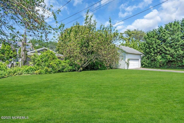 208 Ludlow Ave, Spring Lake, NJ 07762 - view of green lawn with a detached garage
