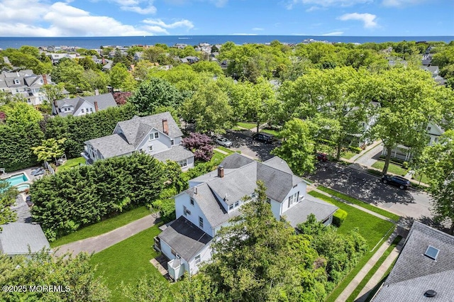 208 Ludlow Ave, Spring Lake, NJ 07762 - aerial view of residential area featuring a nearby body of water