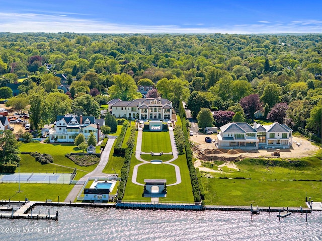 27 N Ward Ave, Rumson, NJ 07760 - drone / aerial view of a heavily wooded area