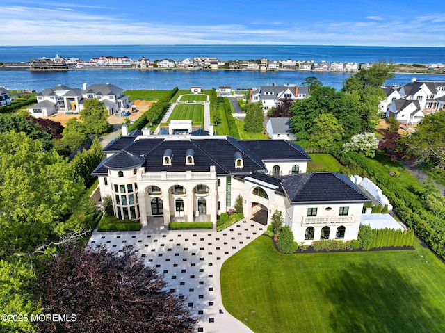 27 N Ward Ave, Rumson, NJ 07760 - aerial view of property and surrounding area featuring a nearby body of water