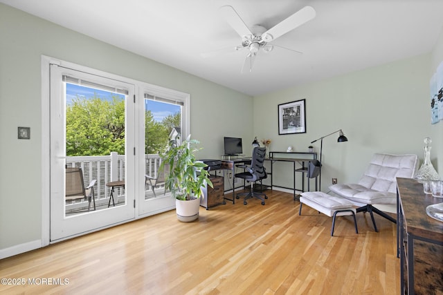 7 Beach Blvd, Highlands, NJ 07732 - office featuring wood finished floors and ceiling fan