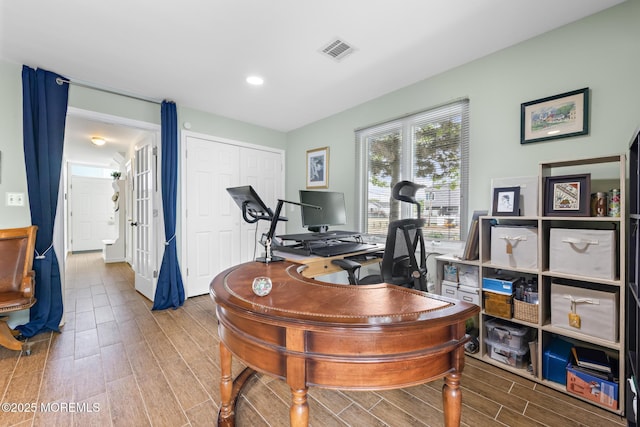 7 Beach Blvd, Highlands, NJ 07732 - office area featuring wood tiled floors and recessed lighting