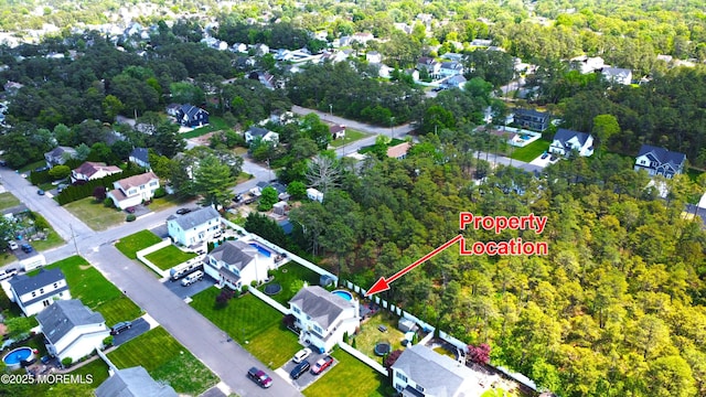 516 Montgomery Ave, Toms River, NJ 08757 - aerial view of property and surrounding area with nearby suburban area