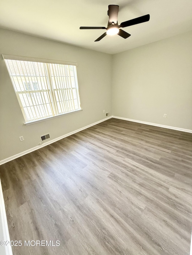 37 Tennyson Rd, Brick, NJ 08724 - empty room featuring a ceiling fan, baseboards, and wood finished floors