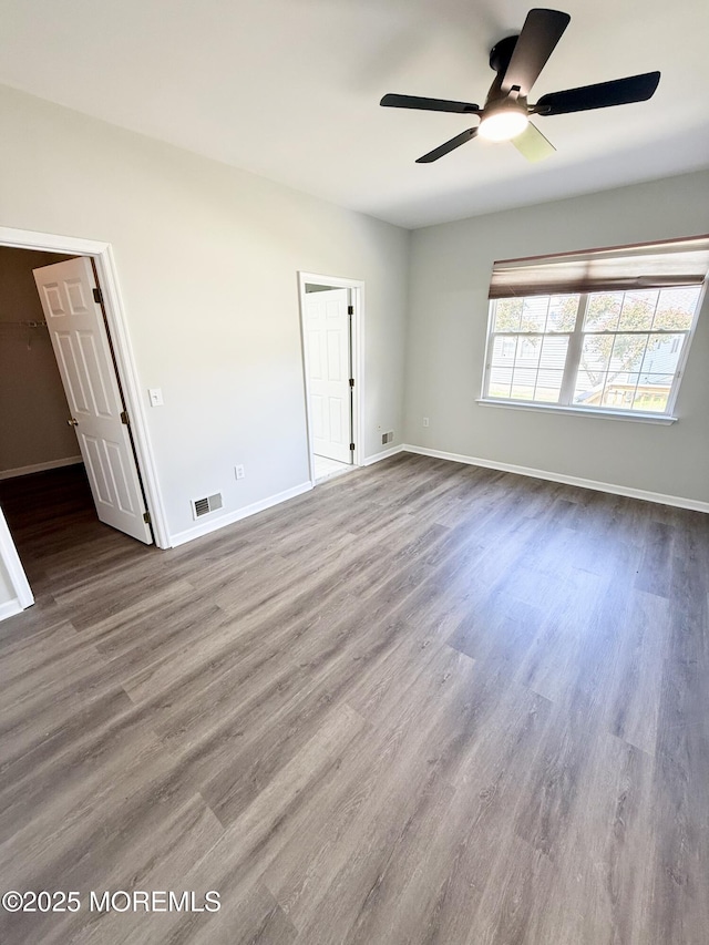 37 Tennyson Rd, Brick, NJ 08724 - empty room featuring a ceiling fan, wood finished floors, and baseboards