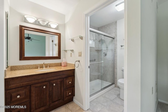 1524 Quince Pl, Toms River, NJ 08755 - full bath featuring toilet, vanity, a stall shower, tile patterned flooring, and baseboards