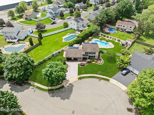7 Carlisle Ct, Hazlet, NJ 07730 - aerial perspective of suburban area featuring a pool area