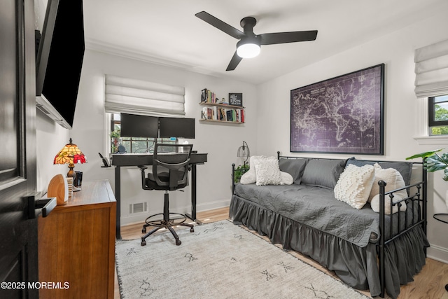 7 Carlisle Ct, Hazlet, NJ 07730 - bedroom with wood finished floors, baseboards, and an office area