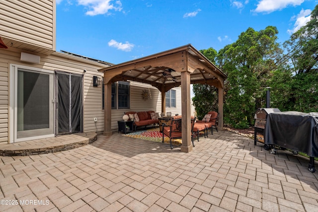 7 Carlisle Ct, Hazlet, NJ 07730 - view of patio / terrace featuring a gazebo and an outdoor hangout area
