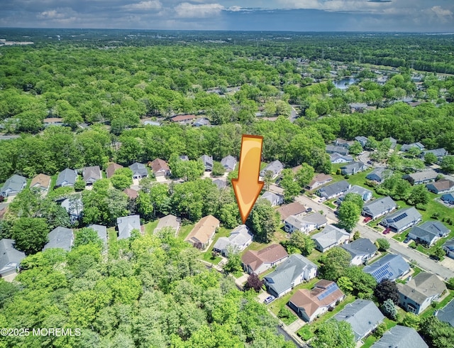 2299 Kira Ct, Toms River, NJ 08755 - aerial view of property's location with a forest and nearby suburban area