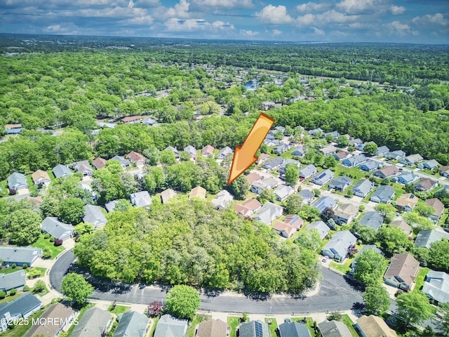 2299 Kira Ct, Toms River, NJ 08755 - aerial overview of property's location with a heavily wooded area and nearby suburban area