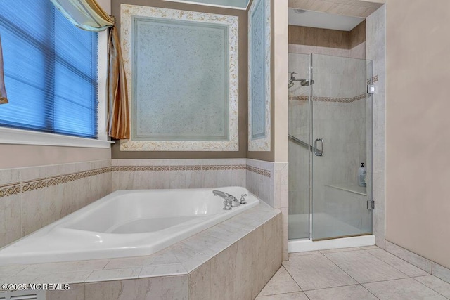 1 Lattimore Ct, Freehold, NJ 07728 - bathroom featuring a bath, a shower stall, and tile patterned floors