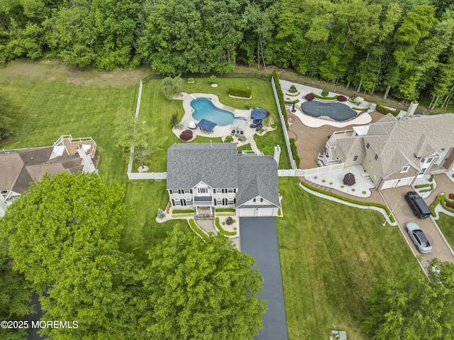 16 Wildflower Ct, Manalapan, NJ 07726 - aerial view of a pool