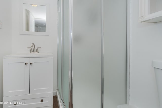 209 Woodcrest Rd, Oakhurst, NJ 07755 - full bath with vanity and a shower with shower door